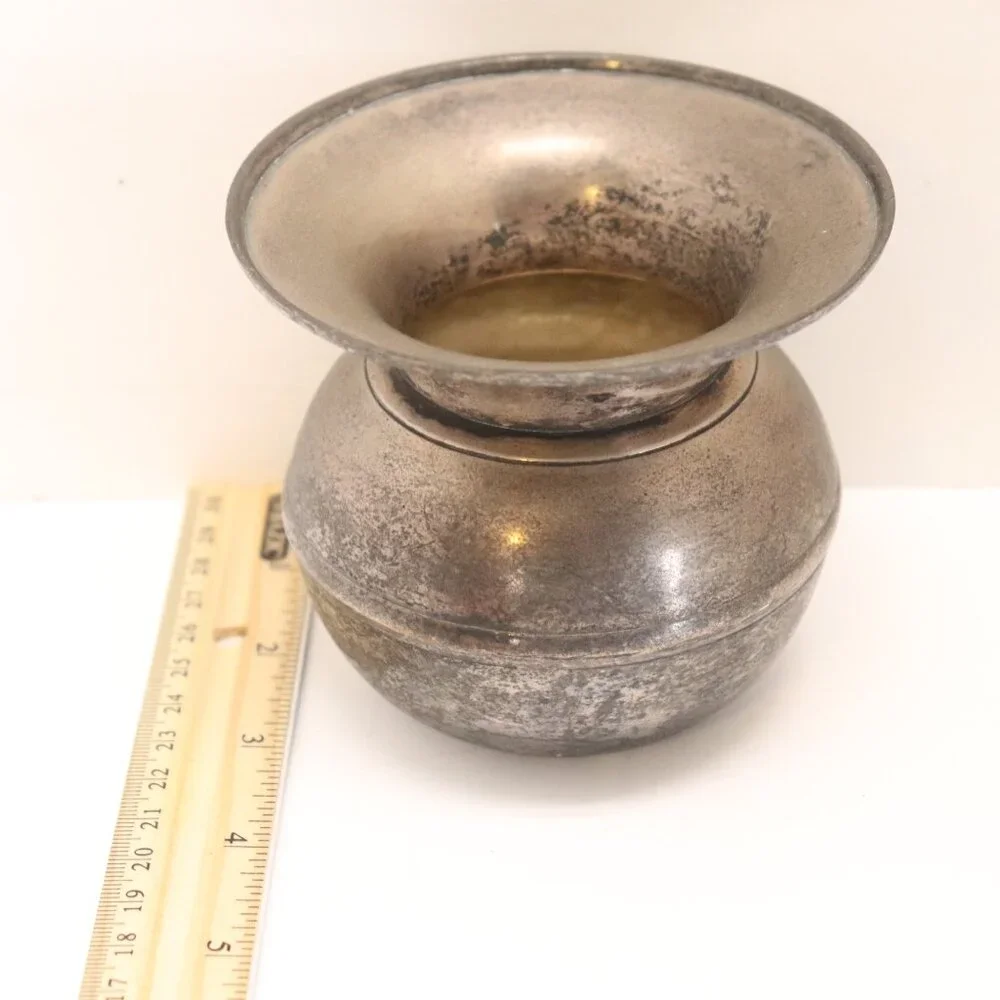 Small Silver-Plated Pot make in India at least 25 years old‎ on the bottom K1